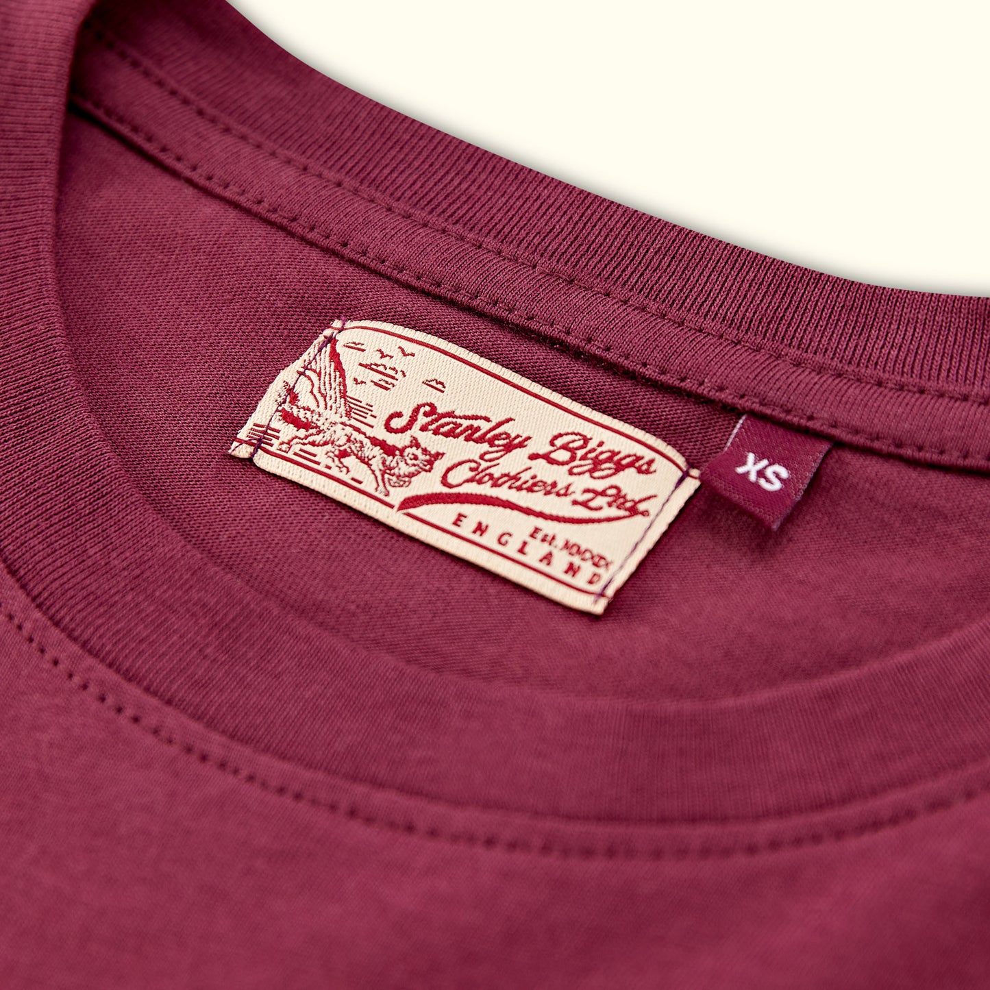 Biggs Fox T-Shirt in Maroon